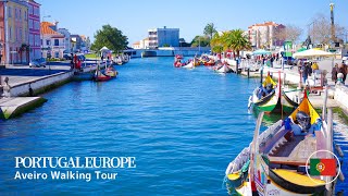 🇵🇹 4K Aveiro Walking Tour in Portugal  Riverside City [upl. by Icam]