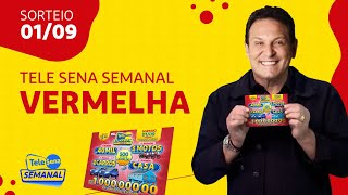 SORTEIO da TELE SENA SEMANAL VERMELHA 01092024​ [upl. by Naoh]