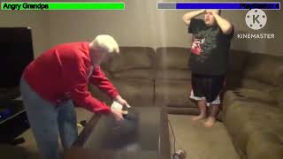 Angry Grandpa Destroys PS4 with Healthbars [upl. by Arvad]