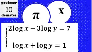 logaritmos 02 sistemas de ecuaciones ejercicio resuelto [upl. by Tomchay381]