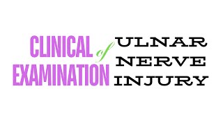 Clinical examination of ulnar nerve injury [upl. by Amein]