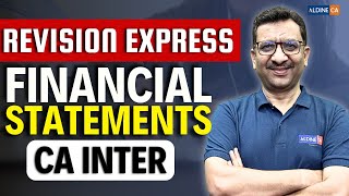 FINANCIAL STATEMENTS REVISION  CA INTER ADVANCED ACCOUNTING  PRAVEEN SHARMA SIR AldineHO [upl. by Gaw]