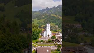 Stunning Drone Footage of Charmey Village in Switzerland aerial drone dji switzerland [upl. by Enirbas820]