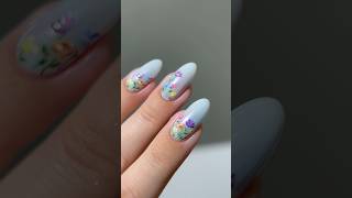 🩵💐🪻 Colorful delicate Met Gala floral nails nailart nailpolish naildesigns [upl. by Vidda]