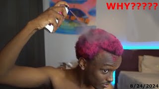 7NG SATURDAY  DYING MY HAIR PINK  Cooking Stream with Wabe 8242024 [upl. by Hermie724]