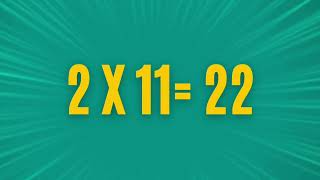 2 times table  Memorize Multiplication facts [upl. by Valentino]