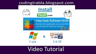 Install Hesk 271 on windows 7 localhost  XAMPP 5628   open source PHP help desk byAO [upl. by Alwyn]