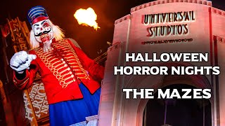 Experiencing Halloween Horror Nights Newest Mazes LIVE [upl. by Blinny824]