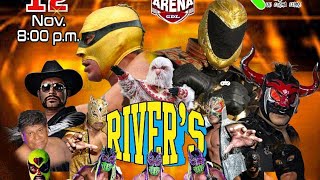 ¡Tinieblas Jr e Hijo del Solitario se enfrentan en la Arena GDL  Producciones Rivers [upl. by Glennon]