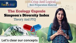 Simpsons Index of Diversity I Ecology I Theory amp PYQ [upl. by Ekal]