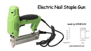 How to use 2 In 1 Framing Tacker Electric Nails Staple Gun [upl. by Ardnasxela]