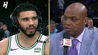 Jayson Tatum joins NBA TV Talks Game 3 Win amp 30 Series Lead vs Mavs  2024 NBA Finals [upl. by Bravin]