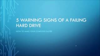 5 Warning Signs of a Failing Hard Drive [upl. by Brinkema336]