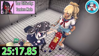 Genocide Ending Speedrun Yandere Mode Difficulty  Yandere Simulator [upl. by Elboa973]