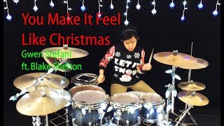 You Make It Feel Like Christmas  Gwen Stefani ft Blake Shelton  Drum cover [upl. by Avlem138]