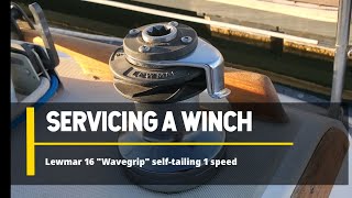 Lewmar Wavegrip Self Tailing Winch Servicing and Pawls Spring Replacement [upl. by Ztnahc]