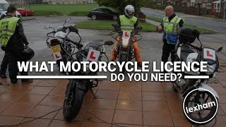 What motorcycle licence do you need  Lexham Insurance [upl. by Ennovad]