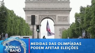 Medidas tomadas nas Olimpíadas podem influenciar as eleições na França  Jornal da Band [upl. by Nahraf583]