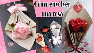 Cómo envolver una rosa eterna🌹 Fácil [upl. by Massey19]