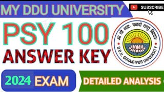 PSY 100 PSY 100 ANSWER KEY 2024 PSY 100 SOLUTION PSY 100 MINOR PSY 100 PREVIOUS YEAR PAPER 2024 [upl. by Einnod]