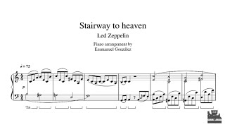 Led Zeppelin  Stairway to heaven  Piano Cover [upl. by Parent]