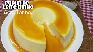 PUDIM DE LEITE NINHO DE GELADEIRA SEM OVOSFÁCIL E DELICIOSO [upl. by Slayton]