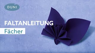 Faltanleitung für Servietten  DIY – Falten eines eleganten ServiettenFächers [upl. by Aikemal]