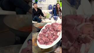 😮Sadia Imam ne husband k liye Kon Si dish banai How to make mutton Karahi shorts youtubeshorts [upl. by Ackler]