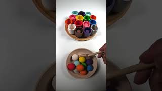 Color Sorting Wooden Balls ASMR oddlysatisfying marbles asmr satisfying relax [upl. by Rupert]