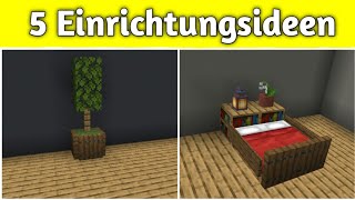 5 coole Einrichtungsideen für dein Haus  Minecraft Tutorial [upl. by Egag596]