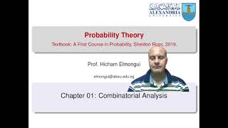 Prob  01  Combinatorial Analysis  Part 1 [upl. by Anitak818]