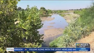 Kern River runs dry through Bakersfield [upl. by Essa507]