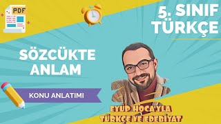 5 SINIF SÖZCÜKTE ANLAM KONU ANLATIMI [upl. by Augusta]