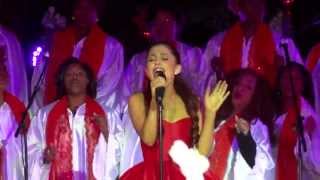 Ariana Grande  quotAll I Want For Christmas Is Youquot Mariah Carey cover Live in LA 111012 [upl. by Laertnom]