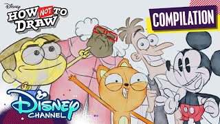 Disney Cartoons Come to Life  Compilation  How Not To Draw  disneychannel [upl. by Akinak]