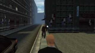 Hitman Codename 47  Hilarious Shotgun Glitch [upl. by Idarb13]