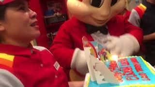 HAPPY BIRTHDAY SONG WITH JOLLIBEE  JOLLY TOWN PARTY [upl. by Hewie]