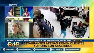 Restaurantes de Pachacamac en crisis apenas tienen clientes y a cada rato son asaltados [upl. by Aridnere631]