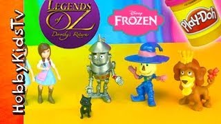 Legends of OZ Dorothy Tin Man Lion Scarecrow Olaf PlayDoh HobbyKidsTV [upl. by Jemy229]