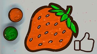 Easy Strawberry Drawing  How to Draw Strawberry Step by Step  Draw Strawberr strawberrydrawing [upl. by Hose]