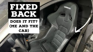 CORBEAU FX1 PRO SEAT INSTALL AND REVIEW New Edge Mustang Drift Car [upl. by Sirtimed]