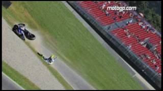 2010 Italian GP photo slideshow Rossi crashes in FP2 [upl. by Eisoj104]