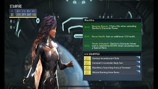 Injustice 2 Starfire quotBlackfirequot Epic Gear Set Full Loadout Gameplay [upl. by Deyes362]