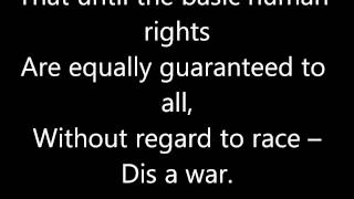 Bob Marley  War  lyricswmv [upl. by Enamrahs216]