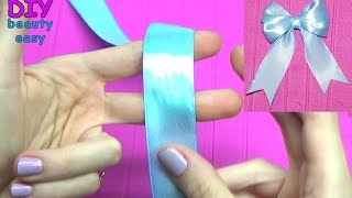 DIY crafts  How to Make Simple Easy Bow Ribbon Hair Bow Tutorial  DIY beauty and easy [upl. by Castor671]