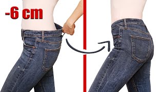 How to downsize jeans at the waist so they fit you perfectly  2 easy ways [upl. by Nishi]