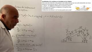 Accélération dun système en translation et en rotation [upl. by Atirabrab172]