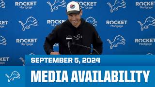 Detroit Lions coordinators meet with the media  September 5 2024 [upl. by Enirol673]