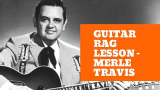 Guitar Rag Lesson Merle Travis  Part 1  How To Play Guitar Rag [upl. by Skyla]