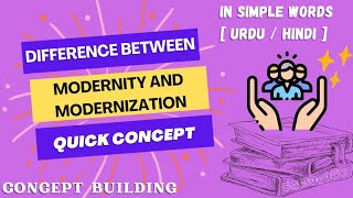 Difference between modernity and modernization  In Simple words  Urdu  Hindi [upl. by Nivrag368]